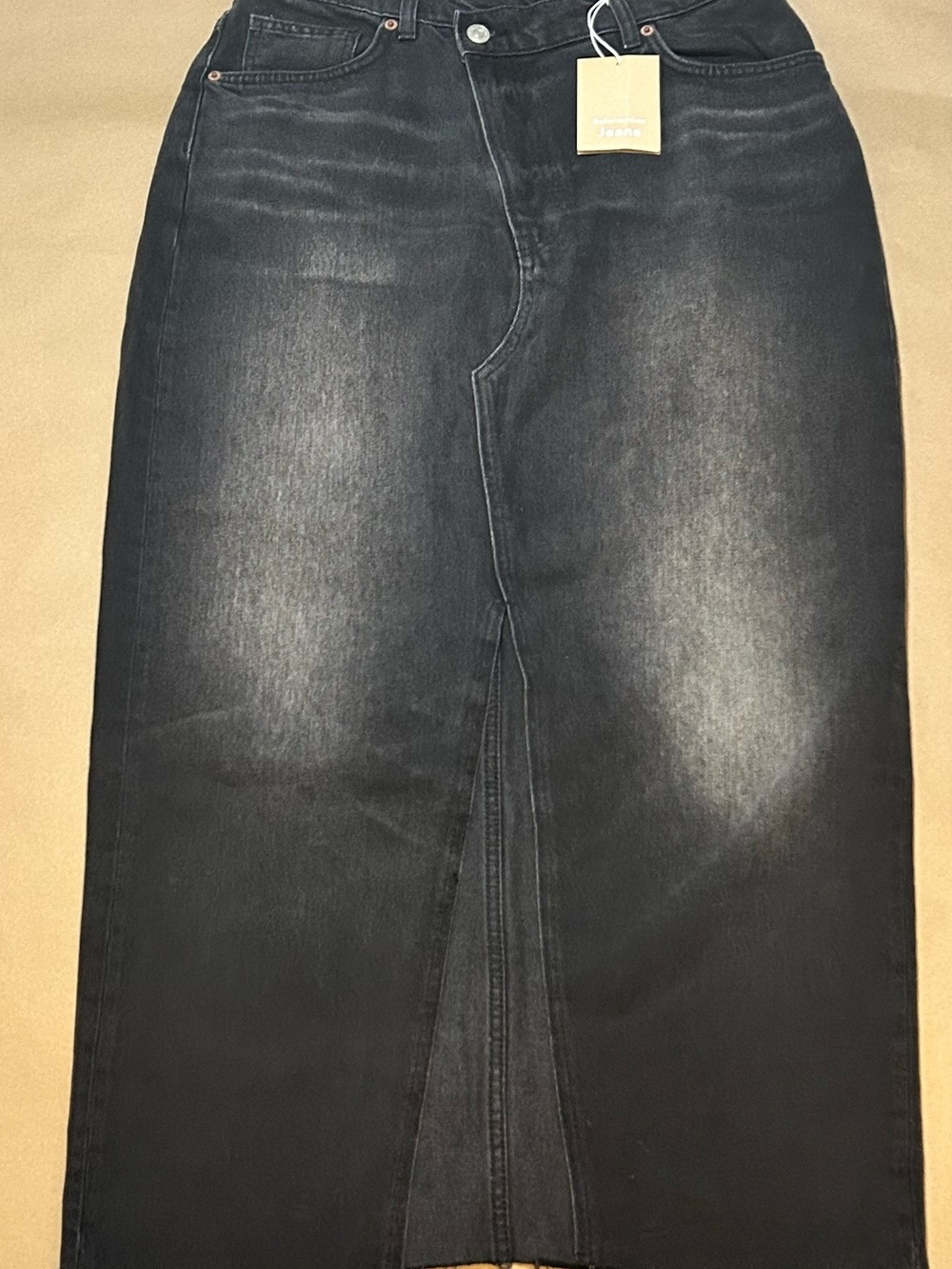 REFORMATION Nila Black Long Denim Skirt [NWT]